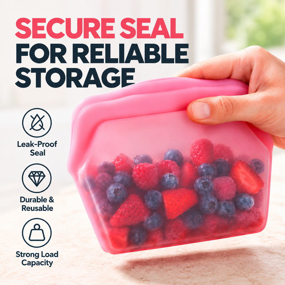 🥑 Save 30% on Reusable Silicone Food Storage Bags — Pack, Store & Reuse!