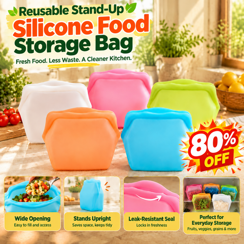 🥑 Save 30% on Reusable Silicone Food Storage Bags — Pack, Store & Reuse!